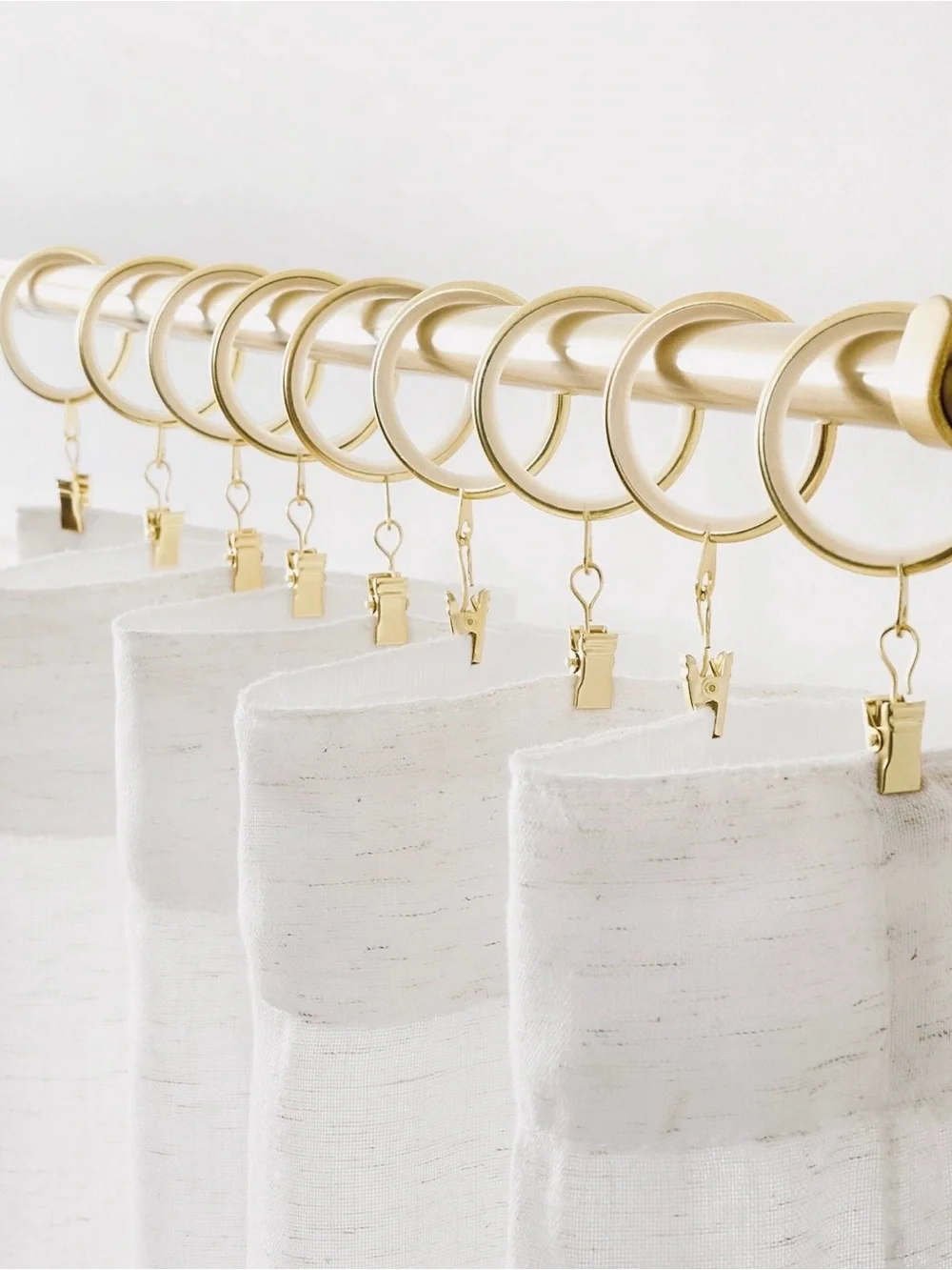 Project 62 Gold Curtain Clip Rings - Pack of 7